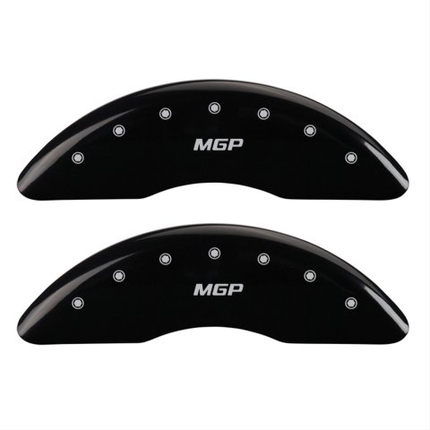 MGP 4 Caliper Covers Engraved Front & Rear MGP Black finish silver ch thumbnail 1