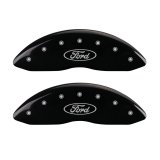 MGP 4 Caliper Covers Engraved Front & Rear Oval logo/Ford Black finish silver ch thumbnail 5