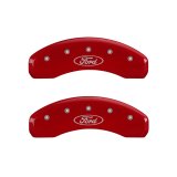 MGP 4 Caliper Covers Engraved Front & Rear Oval logo/Ford Red finish silver ch thumbnail 6