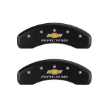 MGP 4 Caliper Covers Engraved Front & Rear Chevy racing Red finish silver ch thumbnail 6