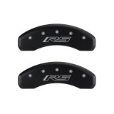 MGP 4 Caliper Covers Engraved Front Gen 5/Camaro Engraved Rear Gen 5/RS Red finish silver ch thumbnail 7