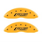 MGP 4 Caliper Covers Engraved Front & Rear Gen 5/RS Yellow finish black ch thumbnail 1