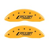 MGP 4 Caliper Covers Engraved Front & Rear Gen 5/RS Yellow finish black ch thumbnail 4