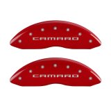 MGP 4 Caliper Covers Engraved Front & Rear Gen 5/Camaro Red finish silver ch thumbnail 4