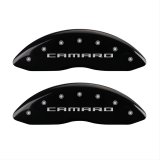 MGP 4 Caliper Covers Engraved Front Gen 5/Camaro Engraved Rear Gen 5/Z28 Black finish silver ch thumbnail 2
