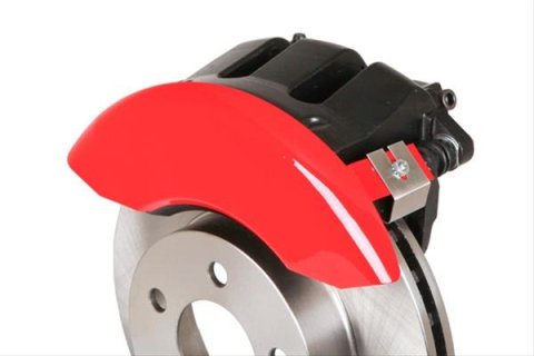 MGP 4 Caliper Covers Engraved Front Gen 5/Camaro Engraved Rear Gen 5/Z28 Red finish silver ch thumbnail 6