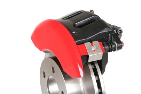 MGP 4 Caliper Covers Engraved Front Gen 5/Camaro Engraved Rear Gen 5/Z28 Red finish silver ch thumbnail 7