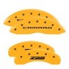 MGP 4 Caliper Covers Engraved Front Gen 5/Camaro Engraved Rear Gen 5/Z28 Yellow finish black ch thumbnail 7