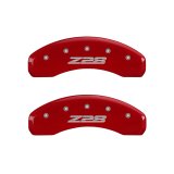 MGP 4 Caliper Covers Engraved Front Gen 5/Camaro Engraved Rear Gen 5/Z28 Yellow finish black ch thumbnail 9