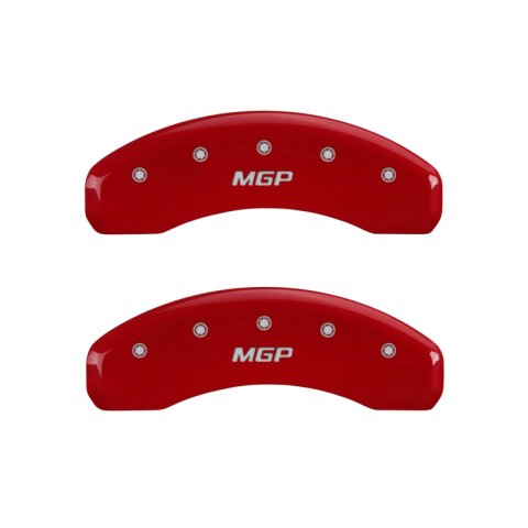 MGP 4 Caliper Covers Engraved Front & Rear MGP Red finish silver ch thumbnail 7