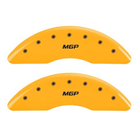 MGP 4 Caliper Covers Engraved Front & Rear MGP Yellow finish black ch thumbnail 4