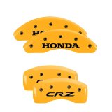 MGP 4 Caliper Covers Engraved Front Honda Engraved Rear CR-Z Yellow finish black ch thumbnail 7