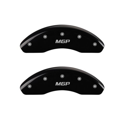 MGP Front set 2 Caliper Covers Engraved Front MGP Black finish silver ch thumbnail 4