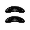 MGP Front set 2 Caliper Covers Engraved Front Oval logo/Ford Black finish silver ch thumbnail 5
