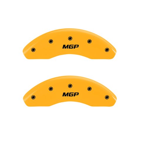 MGP 4 Caliper Covers Engraved Front & Rear MGP Yellow finish black ch thumbnail 4