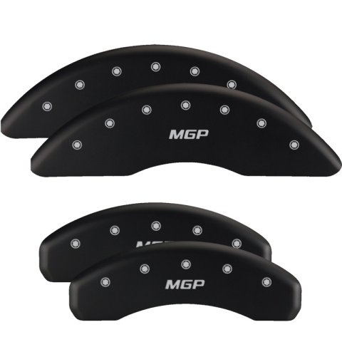 MGP 4 Caliper Covers Engraved Front & Rear Bowtie Red finish silver ch thumbnail 2