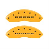 MGP 4 Caliper Covers Engraved Front & Rear With out stripes/Dodge Yellow finish black ch thumbnail 2