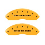 MGP 4 Caliper Covers Engraved Front & Rear With out stripes/Dodge Yellow finish black ch thumbnail 5