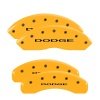 MGP 4 Caliper Covers Engraved Front & Rear With out stripes/Dodge Yellow finish black ch thumbnail 8