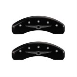 MGP 4 Caliper Covers Engraved Front & Rear Style 1/Chrysler Wing Black finish silver ch thumbnail 1