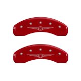 MGP 4 Caliper Covers Engraved Front & Rear Style 1/Chrysler Wing Yellow finish black ch thumbnail 9
