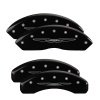 MGP 4 Caliper Covers Engraved Front & Rear Style 2/Chrysler Wing Black finish silver ch thumbnail 8