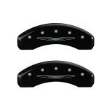 MGP 4 Caliper Covers Engraved Front & Rear Style 2/Chrysler Wing Black finish silver ch thumbnail 9