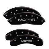 MGP 4 Caliper Covers Engraved Front & Rear MOPAR Black finish silver ch thumbnail 6