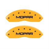 MGP 4 Caliper Covers Engraved Front & Rear MOPAR Yellow finish black ch thumbnail 1