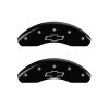 MGP Front set 2 Caliper Covers Engraved Front Bowtie Black finish silver ch thumbnail 7