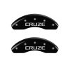 MGP Front set 2 Caliper Covers Engraved Front Cruze Black finish silver ch thumbnail 7