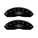 MGP Front set 2 Caliper Covers Engraved Front Oval logo/Ford Black finish silver ch thumbnail 2