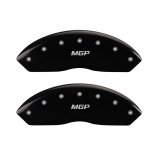 MGP Front set 2 Caliper Covers Engraved Front MGP Black finish silver ch thumbnail 2