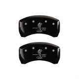 MGP Rear set 2 Caliper Covers Engraved Rear GT350 Shelby & Cobra Black finish silver ch thumbnail 1
