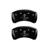 MGP Rear set 2 Caliper Covers Engraved Rear GT350 Shelby & Cobra Black finish silver ch thumbnail 3