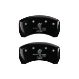 MGP Rear set 2 Caliper Covers Engraved Rear GT350 Shelby & Cobra Black finish silver ch thumbnail 5