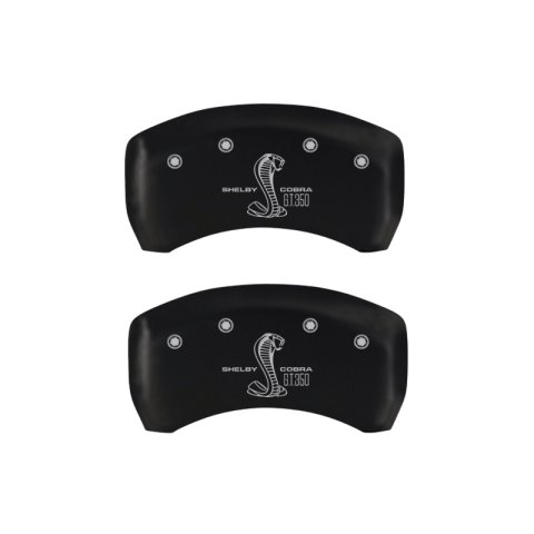 MGP Rear set 2 Caliper Covers Engraved Rear GT350 Shelby & Cobra Red finish silver ch thumbnail 8