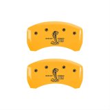 MGP Rear set 2 Caliper Covers Engraved Rear GT350 Shelby & Cobra Yellow finish black ch thumbnail 1