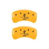 MGP Rear set 2 Caliper Covers Engraved Rear GT350 Shelby & Cobra Yellow finish black ch thumbnail 6