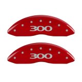MGP 4 Caliper Covers Engraved Front & Rear 300 Red finish silver ch thumbnail 3