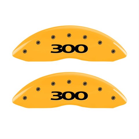 MGP 4 Caliper Covers Engraved Front & Rear 300 Yellow finish black ch