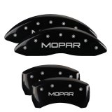 MGP 4 Caliper Covers Engraved Front & Rear MOPAR Black finish silver ch thumbnail 3