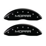 MGP 4 Caliper Covers Engraved Front & Rear MOPAR Black finish silver ch thumbnail 6