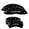 MGP 4 Caliper Covers Engraved Front & Rear MOPAR Black finish silver ch thumbnail 8