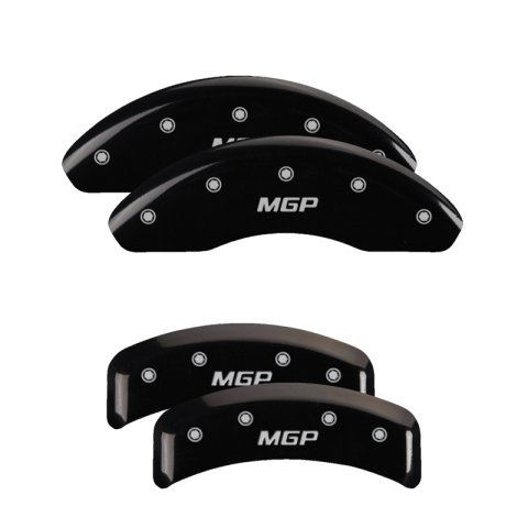 MGP 4 Caliper Covers Engraved Front & Rear MGP Black finish silver ch thumbnail 3