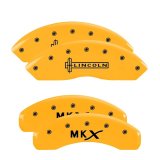 MGP 4 Caliper Covers Engraved Front Lincoln Engraved Rear MKX Yellow finish black ch thumbnail 3