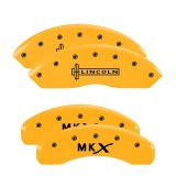 MGP 4 Caliper Covers Engraved Front Lincoln Engraved Rear MKX Yellow finish black ch thumbnail 6