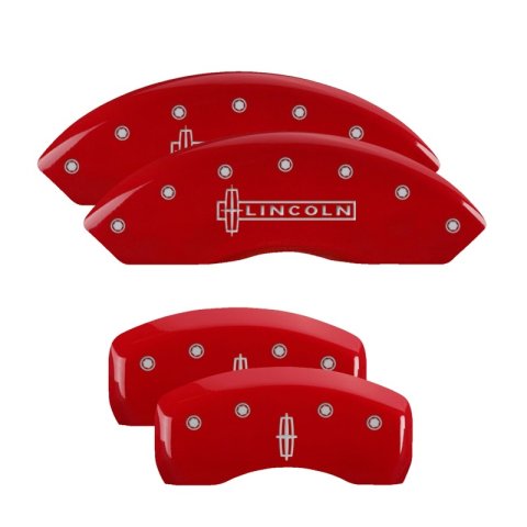 MGP 4 Caliper Covers Engraved Front & Rear MGP Red finish silver ch thumbnail 5