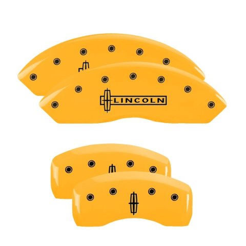 MGP 4 Caliper Covers Engraved Front & Rear MGP Yellow finish black ch thumbnail 5