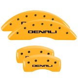 MGP 4 Caliper Covers Engraved Front & Rear Denali Yellow finish black ch thumbnail 4